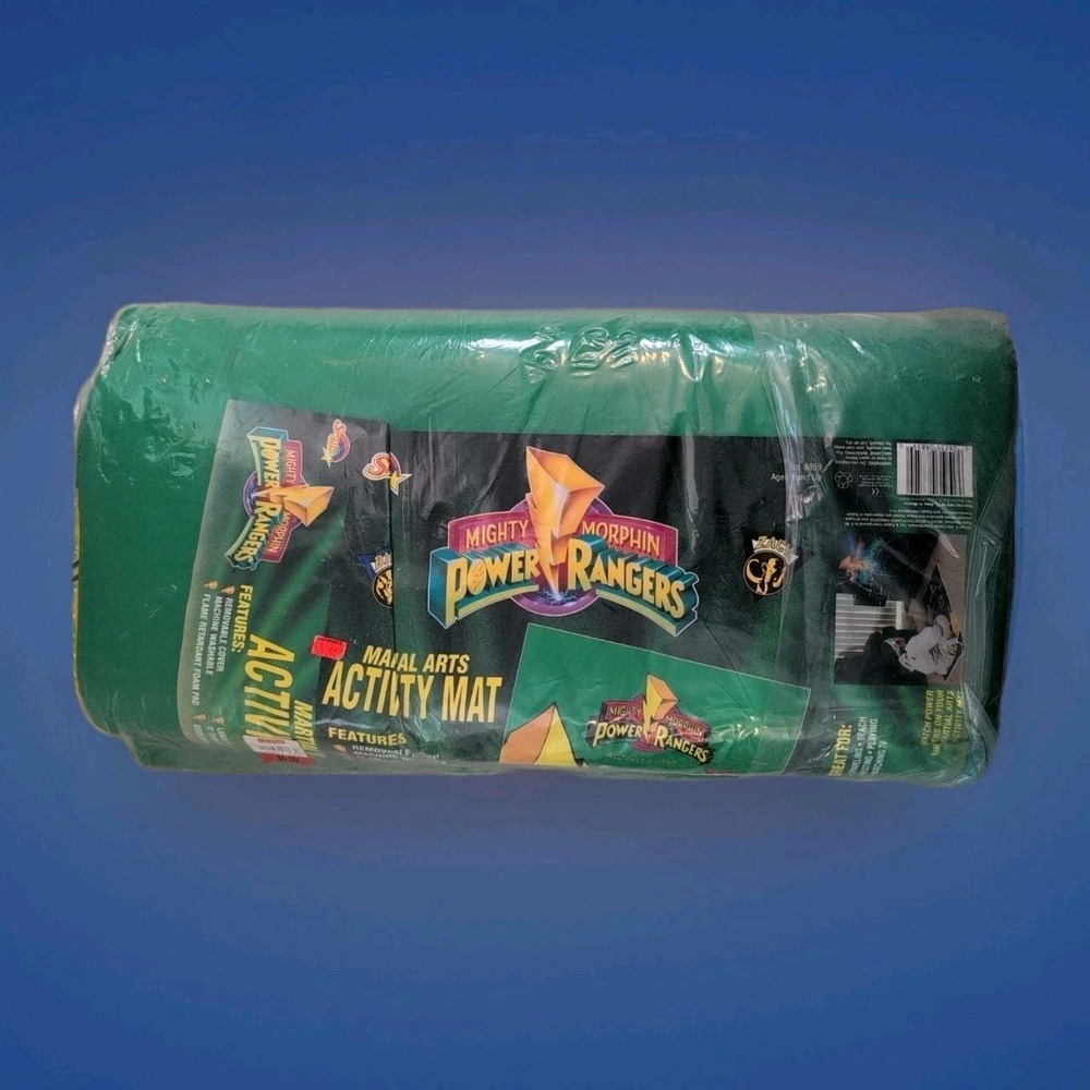 Vtg 1984 Mighty Morphin Power Rangers Martial Arts Activity Mat NEW 22x44"